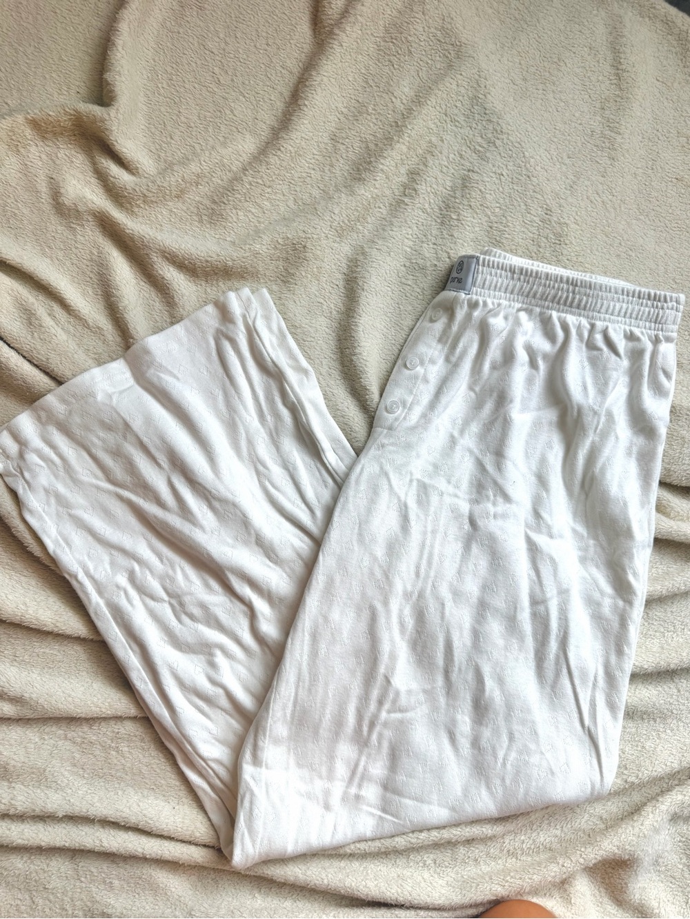 Parke white lounge boxer pants large